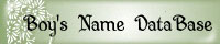 Bunner "Boy's Name DataBase"